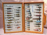 Cased set of Vintage fishing Lures